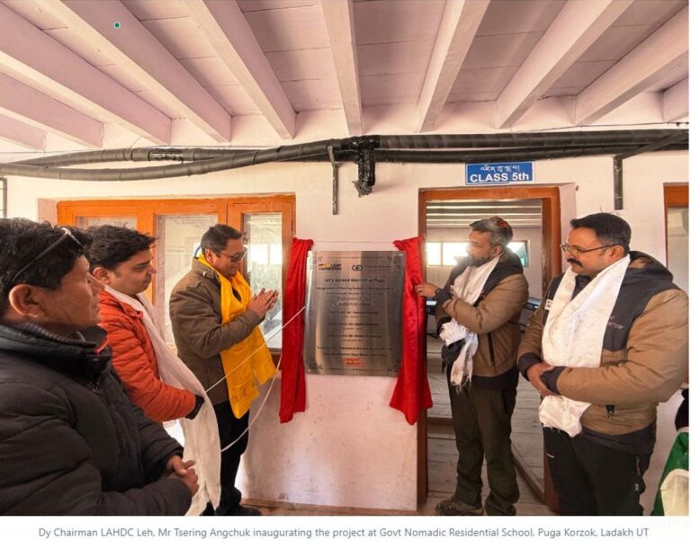 “Let’s Spread Warmth at Puga” Project Successfully Inaugurated, Bringing Hope and Comfort to Ladakh Children
