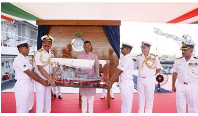 India Commissions First Indigenous Diving Support Vessel INS Nistar in Vizag