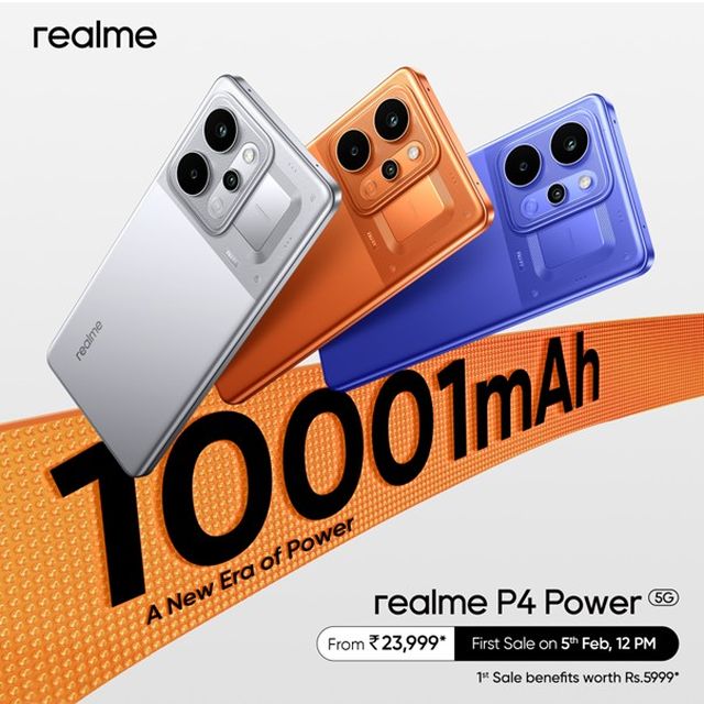 ​realme Introduces realme P4 Power 5G with India’s First & Biggest 10,001 mAh battery, realme Buds Clip and realme TechLife 45W Cabled Power Bank redefining Endurance and Stylish Everyday Audio
