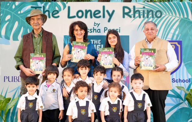 From Classroom to Conservation: Mike Pandey, Shivani Wazir Pasrich Launch Young Author Saessha Passi’s The Lonely Rhino, by Milap Publications