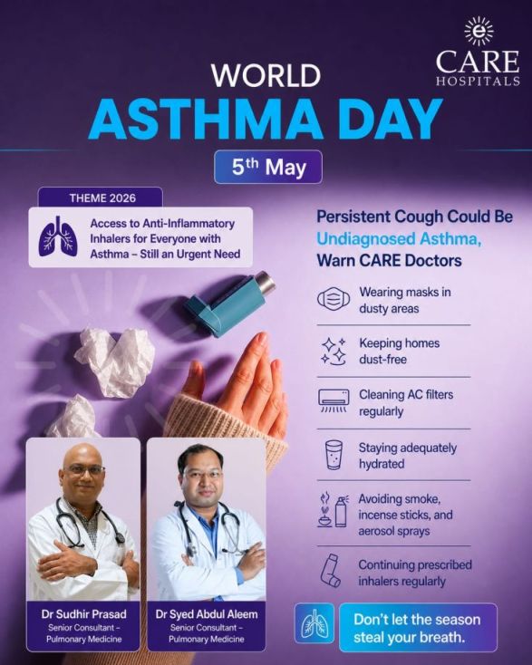 Don’t Ignore That Cough, Says CARE Hospitals — It Could Be Asthma